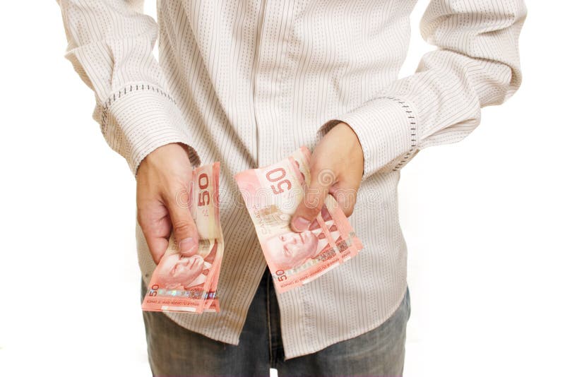 Het Tellende Geld van de mens royalty-vrije stock afbeelding Het Tellende Geld van de mens royalty-vrije stock afbeelding