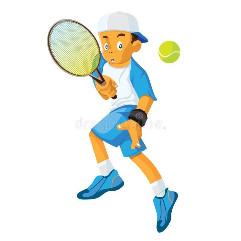 Het terugkeren van een tennisbal vector illustratie Het terugkeren van een tennisbal vector illustratie