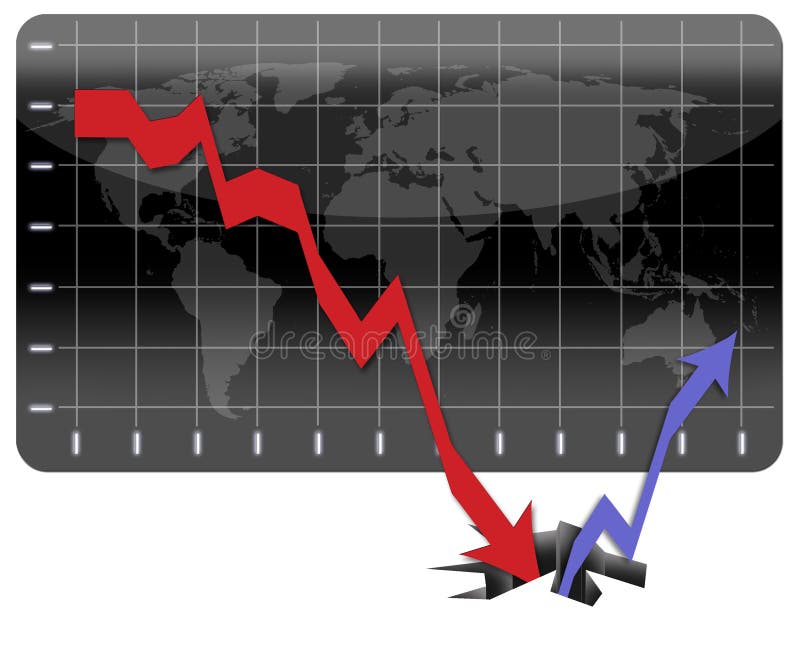 Het terugkrijgen van de globale economische crisis stock illustratie Het terugkrijgen van de globale economische crisis stock illustratie