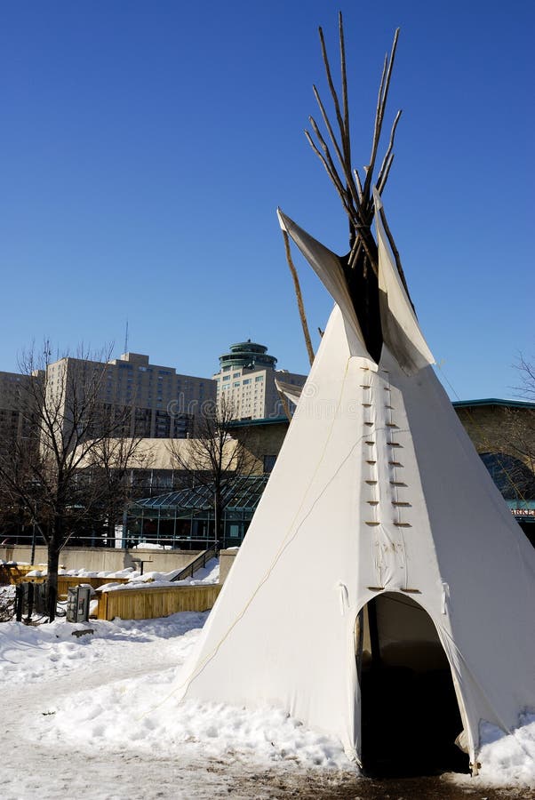 Het Tipi van Winnipeg stock foto's Het Tipi van Winnipeg stock foto's