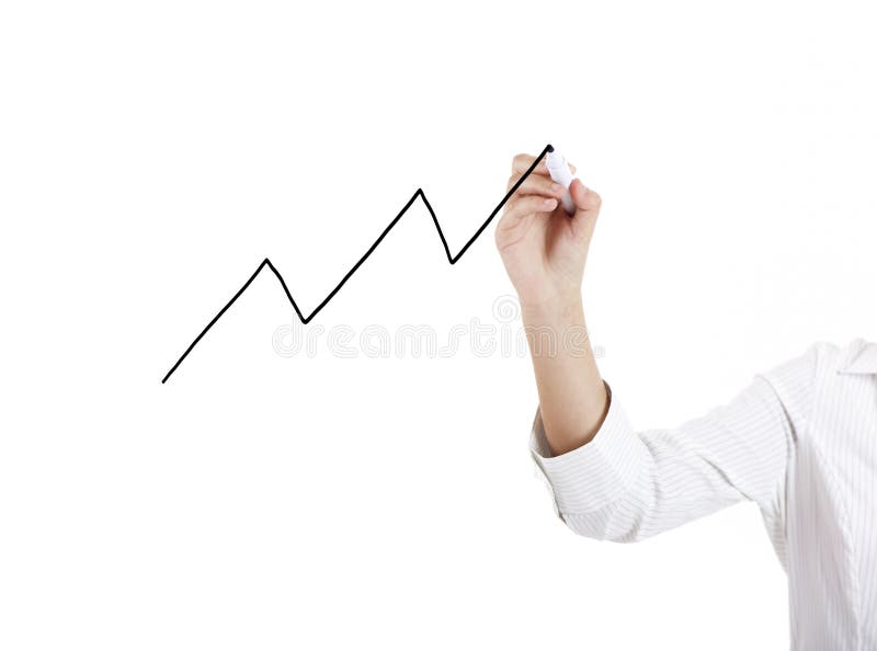 Het trekken van een grafische grafiek stock afbeelding Het trekken van een grafische grafiek stock afbeelding