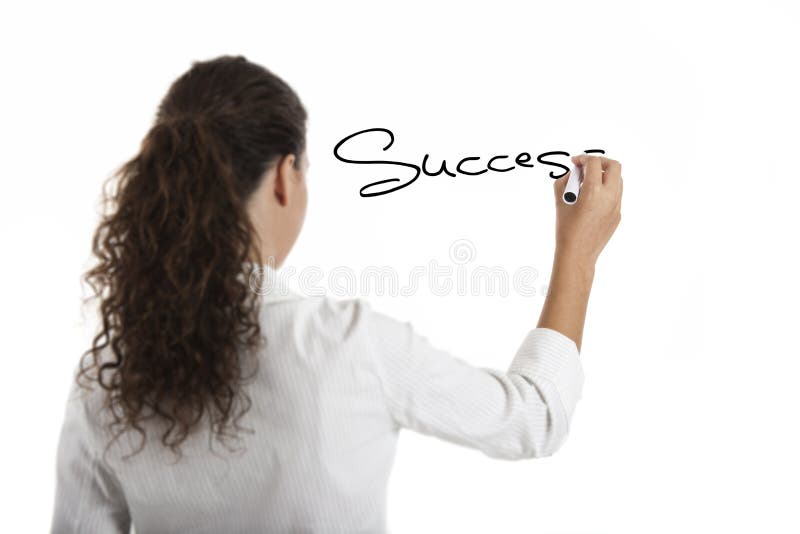 Het trekken van het woordSucces stock foto's Het trekken van het woordSucces stock foto's