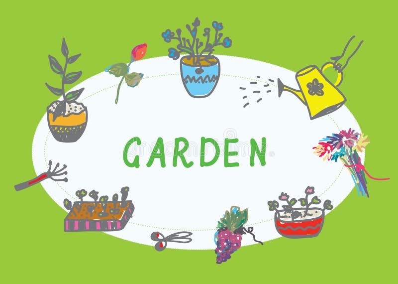Het tuinieren banner met bloemen royalty-vrije illustratie Het tuinieren banner met bloemen royalty-vrije illustratie
