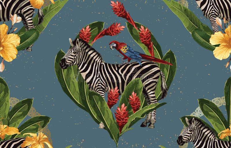 Het uitstekende Mooie en in Naadloze Tropische ontwerp van het de Zomerpatroon in super hoge resolutie De Textuur van de patroond royalty-vrije illustratie Het uitstekende Mooie en in Naadloze Tropische ontwerp van het de Zomerpatroon in super hoge resolutie De Textuur van de patroond royalty-vrije illustratie