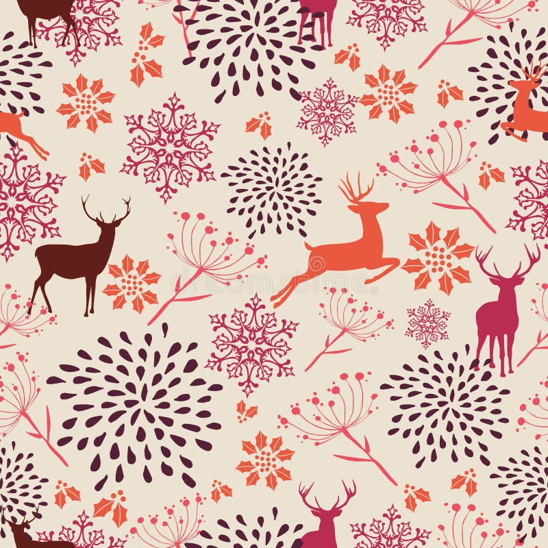 Het uitstekende naadloze patroon van Kerstmiselementen backgr royalty-vrije illustratie Het uitstekende naadloze patroon van Kerstmiselementen backgr royalty-vrije illustratie