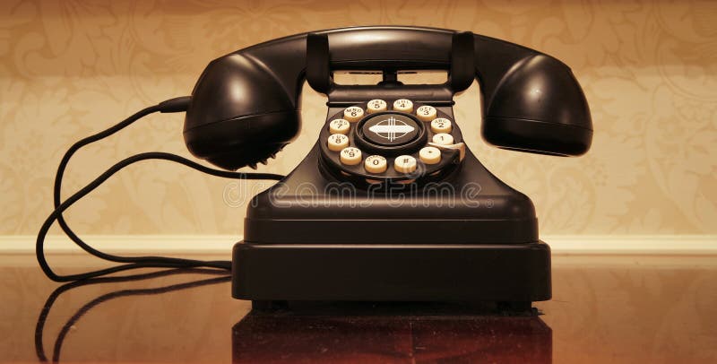 Vintage Telefoon Panorama royalty-vrije stock afbeeldingen