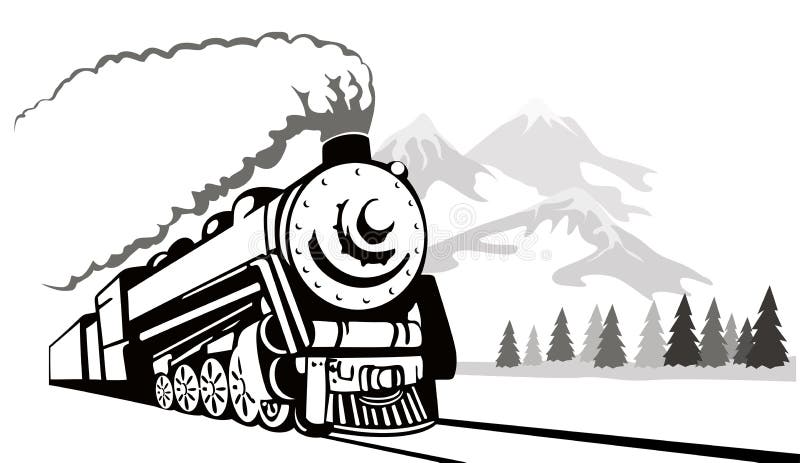 Het uitstekende reizen van de trein royalty-vrije illustratie Het uitstekende reizen van de trein royalty-vrije illustratie