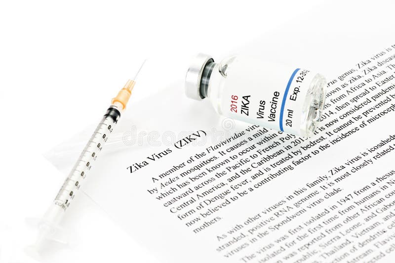 Het Vaccin van het Zikavirus royalty-vrije stock fotografie Het Vaccin van het Zikavirus royalty-vrije stock fotografie