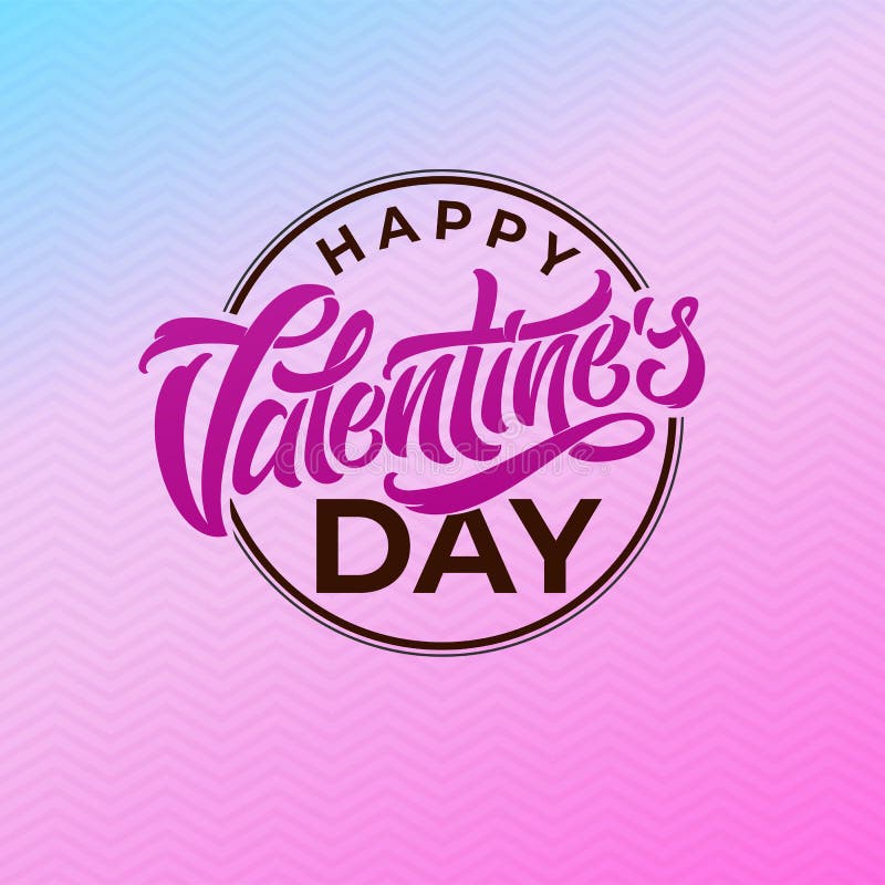 Het van letters voorzien Gelukkige Valentine ` s Dag in de vorm van ronde zegel voor prentbriefkaaren en gelukwensen Het mooie va vector illustratie Het van letters voorzien Gelukkige Valentine ` s Dag in de vorm van ronde zegel voor prentbriefkaaren en gelukwensen Het mooie va vector illustratie