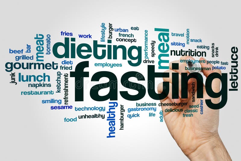 Fasting word cloud concept on grey background. Fasting word cloud concept on grey background