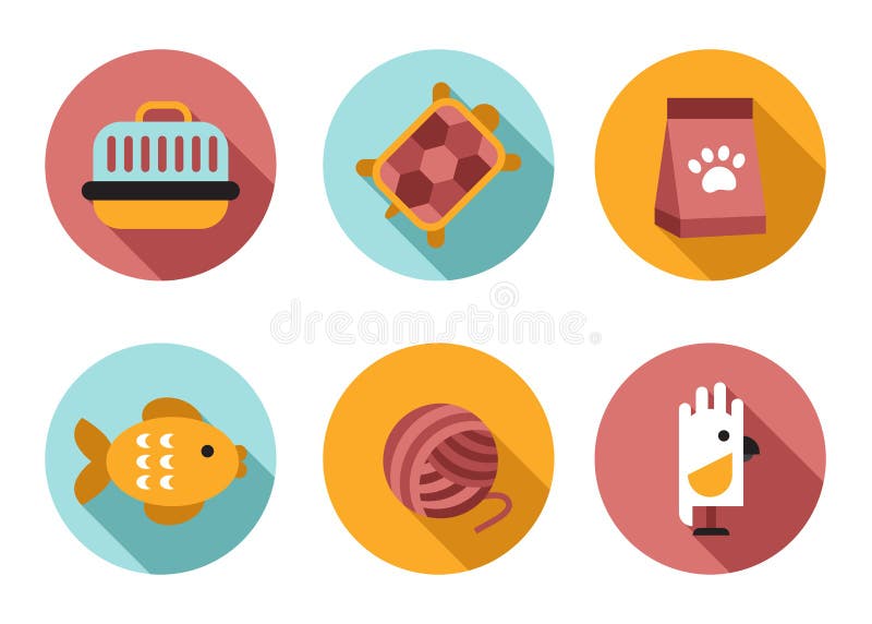 Het vastgestelde Huisdier van het Webpictogram, Dierenarts, Dierenwinkel stock illustratie Het vastgestelde Huisdier van het Webpictogram, Dierenarts, Dierenwinkel stock illustratie