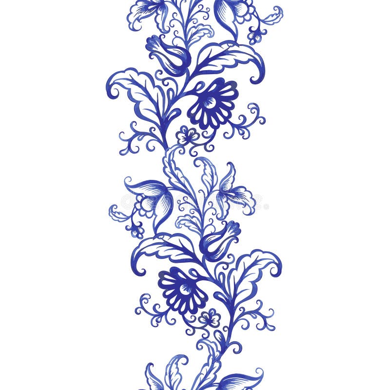 Het vector bloemenpatroon van de waterverftextuur met bloemen vector illustratie Het vector bloemenpatroon van de waterverftextuur met bloemen vector illustratie