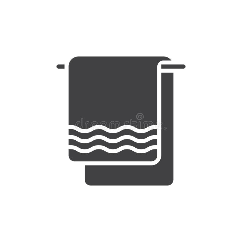 Het vector, gevulde vlakke teken van het handdoekpictogram, stevig die pictogram op wit wordt geïsoleerd vector illustratie Het vector, gevulde vlakke teken van het handdoekpictogram, stevig die pictogram op wit wordt geïsoleerd vector illustratie