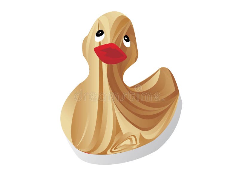 Het vector houten stuk speelgoed van de ecoeend royalty-vrije illustratie Het vector houten stuk speelgoed van de ecoeend royalty-vrije illustratie