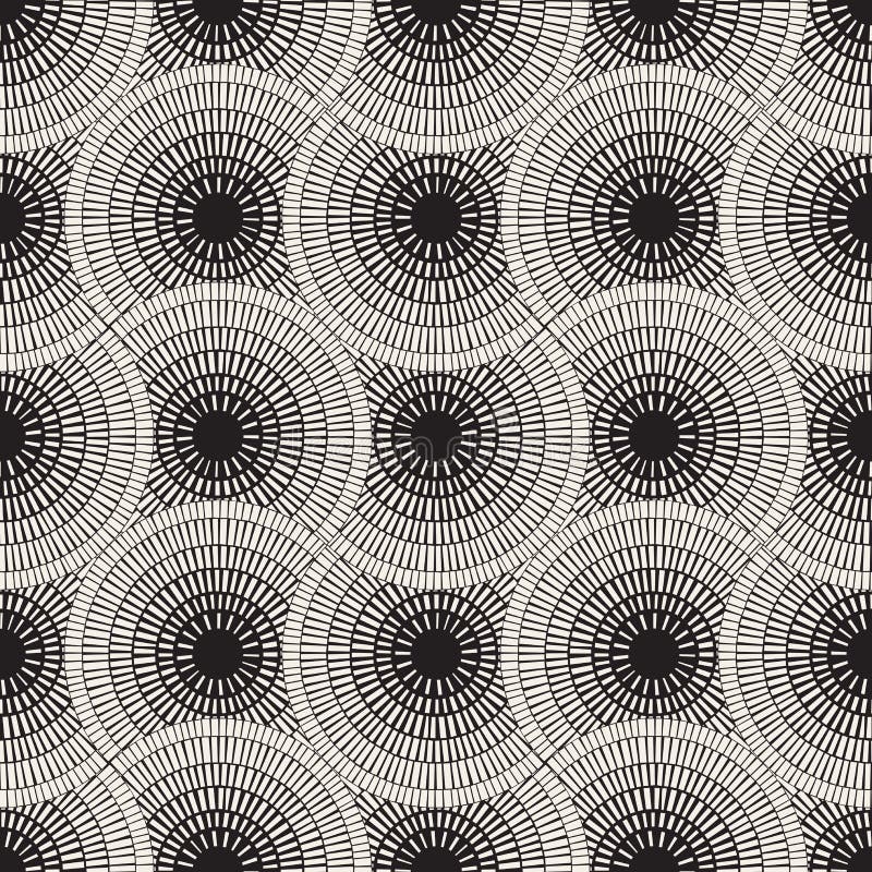 Vector naadloos mozaïek bestratingspatroon stock illustratie