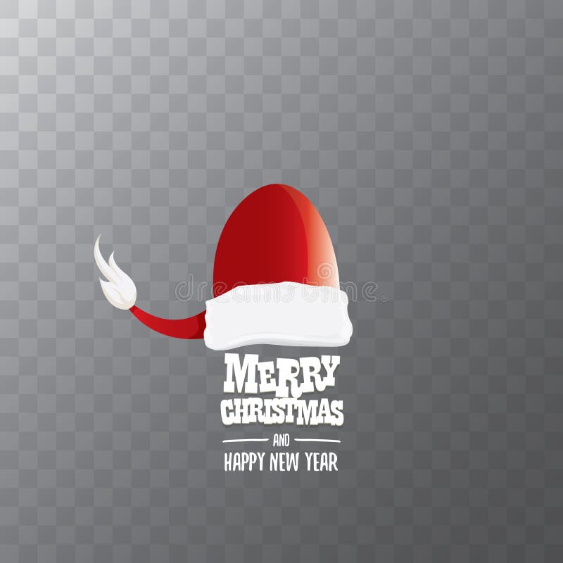 Het vector rode die etiket van de Kerstmanhoed op transparante achtergrond met Vrolijke Kerstmis van de groettekst wordt geïsolee vector illustratie Het vector rode die etiket van de Kerstmanhoed op transparante achtergrond met Vrolijke Kerstmis van de groettekst wordt geïsolee vector illustratie