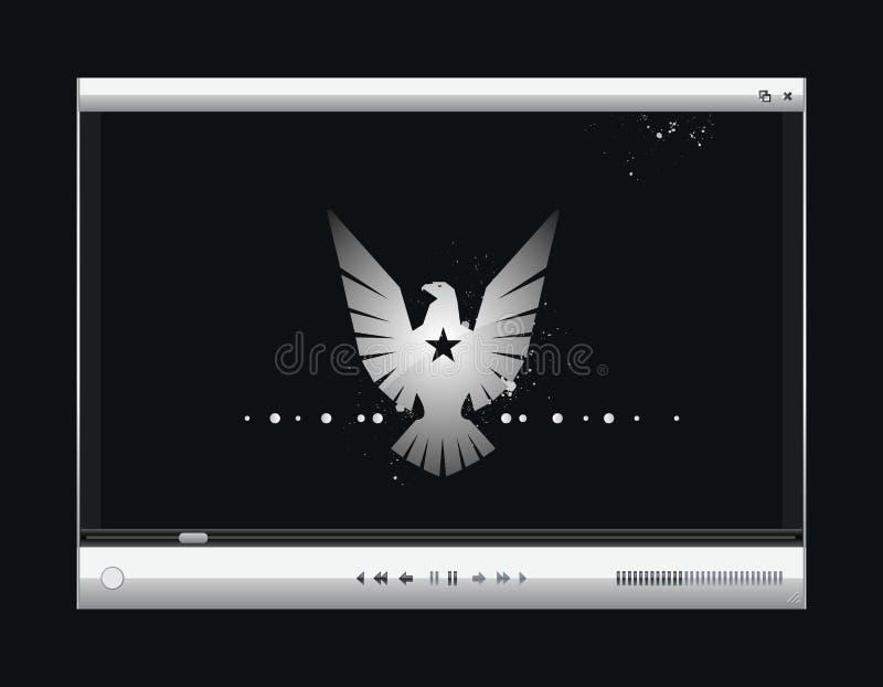 Het vector videoscherm, de speler stock illustratie Het vector videoscherm, de speler stock illustratie