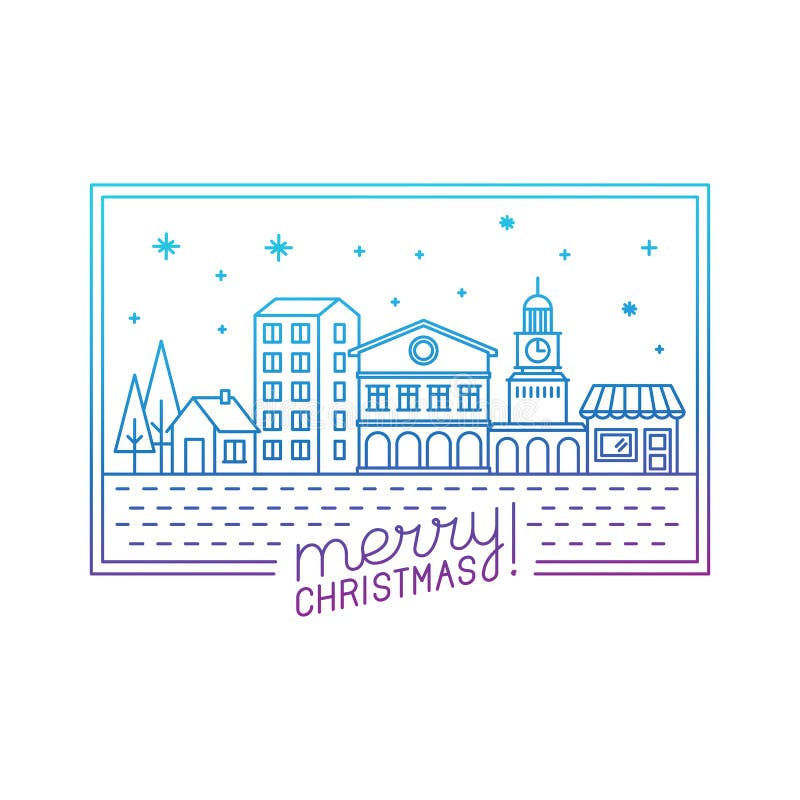 Het vector vrolijke Kerstmishand van letters voorzien in overzichtsstijl stock illustratie Het vector vrolijke Kerstmishand van letters voorzien in overzichtsstijl stock illustratie