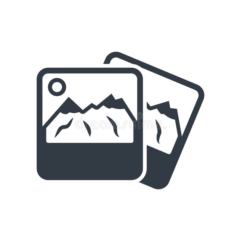 Het het vectordieteken en symbool van het fotografiepictogram op witte backgr wordt geïsoleerd stock illustratie Het het vectordieteken en symbool van het fotografiepictogram op witte backgr wordt geïsoleerd stock illustratie