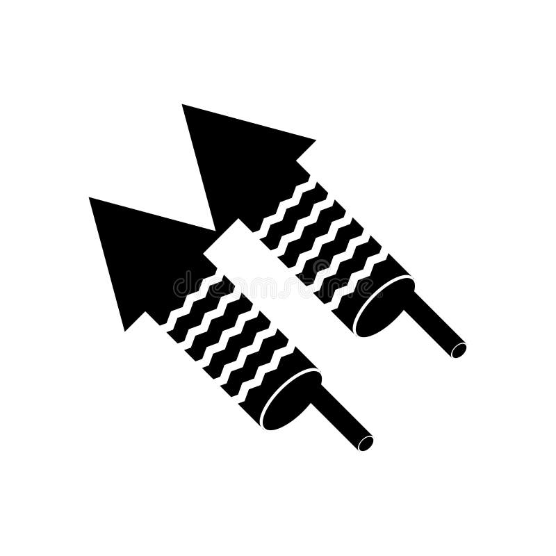 Het het vectordieteken en symbool van het vuurwerkpictogram op witte achtergrond, het concept van het Vuurwerkembleem wordt geïso vector illustratie Het het vectordieteken en symbool van het vuurwerkpictogram op witte achtergrond, het concept van het Vuurwerkembleem wordt geïso vector illustratie