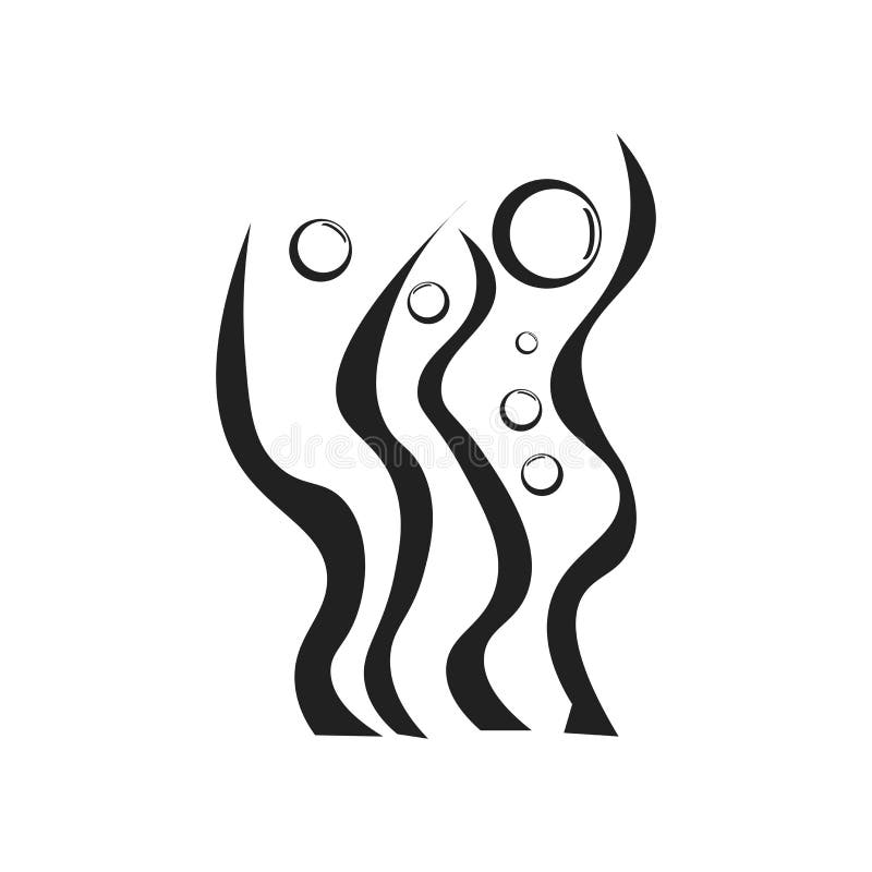 Het het vectordieteken en symbool van het zeewierpictogram op witte achtergrond, het concept van het Zeewierembleem wordt geïsole vector illustratie Het het vectordieteken en symbool van het zeewierpictogram op witte achtergrond, het concept van het Zeewierembleem wordt geïsole vector illustratie