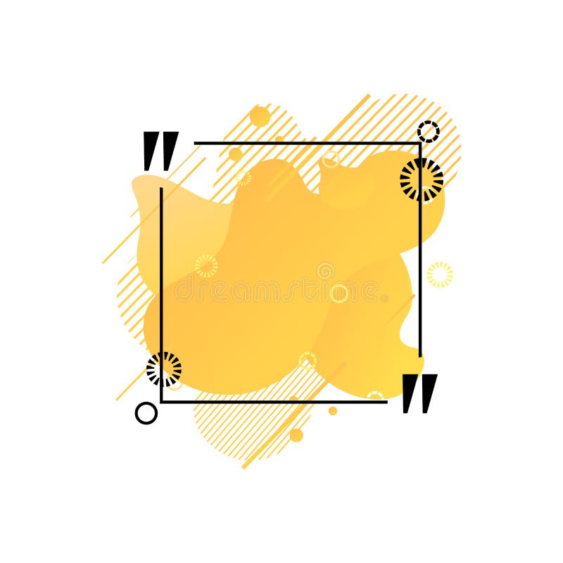 Het vectormalplaatje van de Citaatdoos, Oranje Kleurrijke Vloeibare Abstracte Vormen, Geometrische Geïsoleerde Patroonachtergrond royalty-vrije illustratie Het vectormalplaatje van de Citaatdoos, Oranje Kleurrijke Vloeibare Abstracte Vormen, Geometrische Geïsoleerde Patroonachtergrond royalty-vrije illustratie