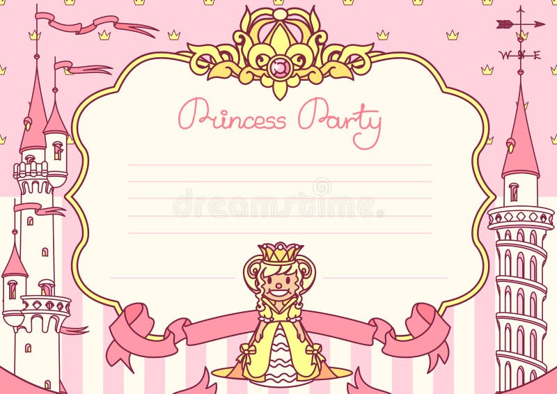 Het vectormalplaatje van de Prinsespartij vector illustratie Het vectormalplaatje van de Prinsespartij vector illustratie