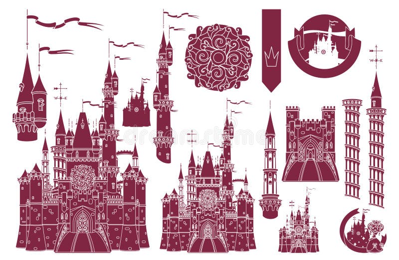 Het vectorpaleis van de kasteelvesting vector illustratie Het vectorpaleis van de kasteelvesting vector illustratie