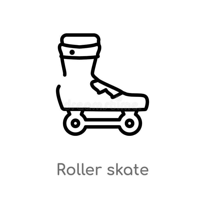 het vectorpictogram van de overzichtsrolschaats de ge?soleerde zwarte eenvoudige illustratie van het lijnelement van sportenconce vector illustratie het vectorpictogram van de overzichtsrolschaats de ge?soleerde zwarte eenvoudige illustratie van het lijnelement van sportenconce vector illustratie