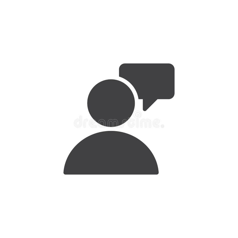Het vectorpictogram van het gebruikerspraatje stock illustratie Het vectorpictogram van het gebruikerspraatje stock illustratie