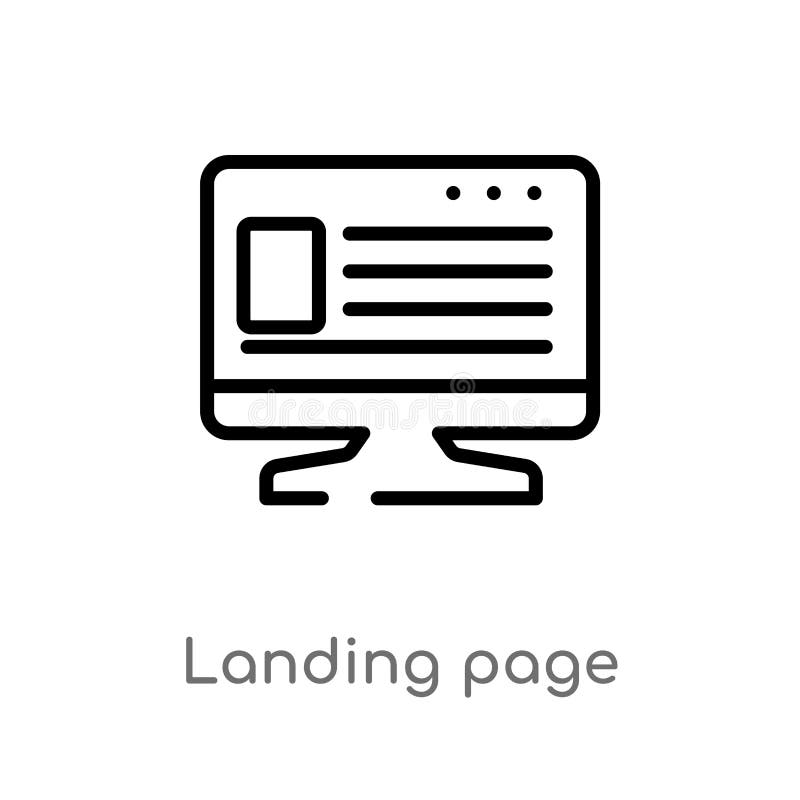 het vectorpictogram van het overzichtslandingspagina de geïsoleerde zwarte eenvoudige illustratie van het lijnelement van groot g stock illustratie het vectorpictogram van het overzichtslandingspagina de geïsoleerde zwarte eenvoudige illustratie van het lijnelement van groot g stock illustratie