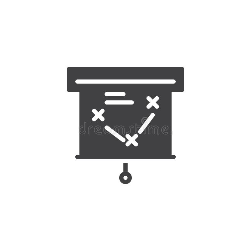 Het vectorpictogram van het presentatiescherm stock illustratie Het vectorpictogram van het presentatiescherm stock illustratie
