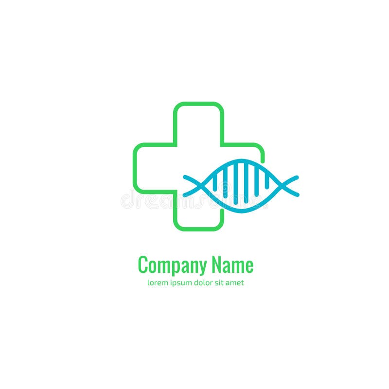 Vector logo, abstract medisch vectortemplate vector illustratie