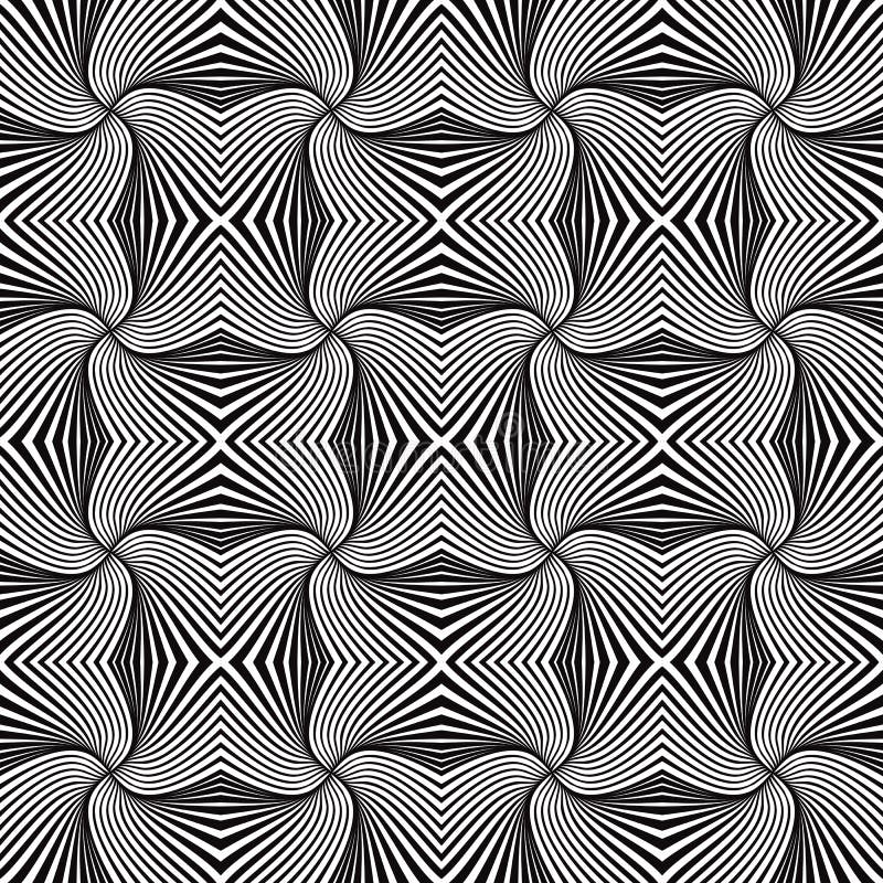 Het verdraaide en naadloze patroon van zigzag abstracte lijnen royalty-vrije illustratie Het verdraaide en naadloze patroon van zigzag abstracte lijnen royalty-vrije illustratie