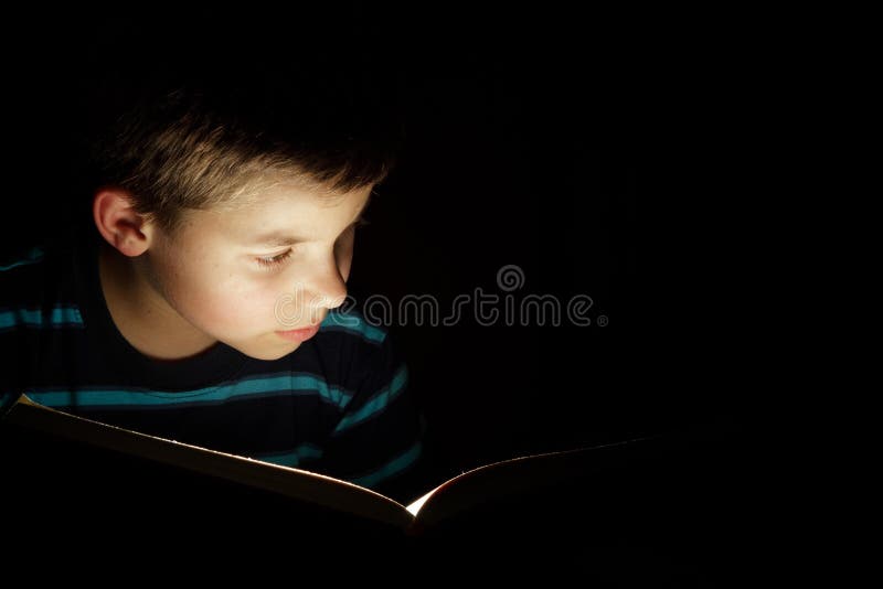 Het verhaal van de de lezingsbedtijd van de jongen
