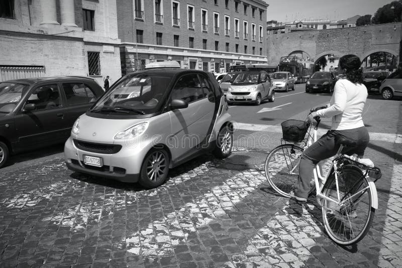 Het verkeer van Rome stock foto's Het verkeer van Rome stock foto's