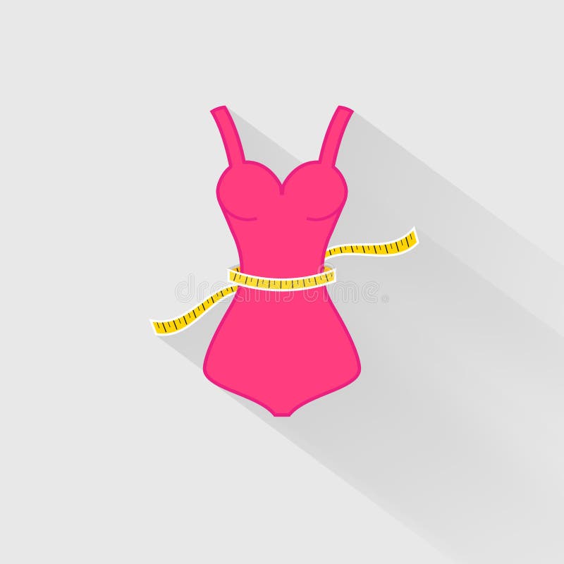 Gewichtsverlies. De taillemeting royalty-vrije illustratie