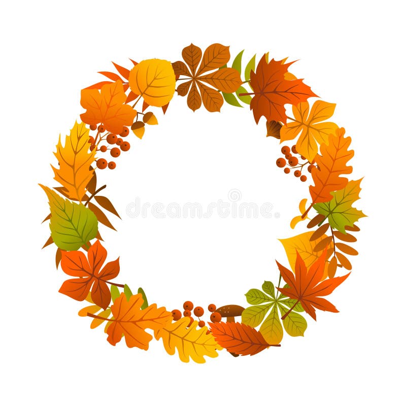 Het verlof van de de herfstdaling vertakt zich takjes kleurrijke kroon stock illustratie Het verlof van de de herfstdaling vertakt zich takjes kleurrijke kroon stock illustratie