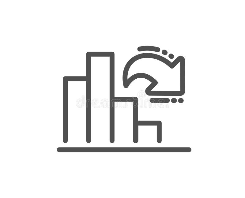 Het verminderen het pictogram van de grafieklijn Het teken van de kolomgrafiek Vector royalty-vrije illustratie Het verminderen het pictogram van de grafieklijn Het teken van de kolomgrafiek Vector royalty-vrije illustratie