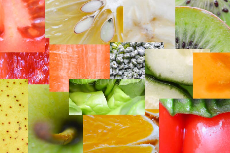 Het verse fruit en de plantaardige regenboogmacro of sluiten omhoog royalty-vrije stock foto Het verse fruit en de plantaardige regenboogmacro of sluiten omhoog royalty-vrije stock foto