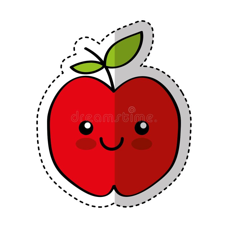 Het verse fruit grappig karakter van Apple royalty-vrije illustratie Het verse fruit grappig karakter van Apple royalty-vrije illustratie