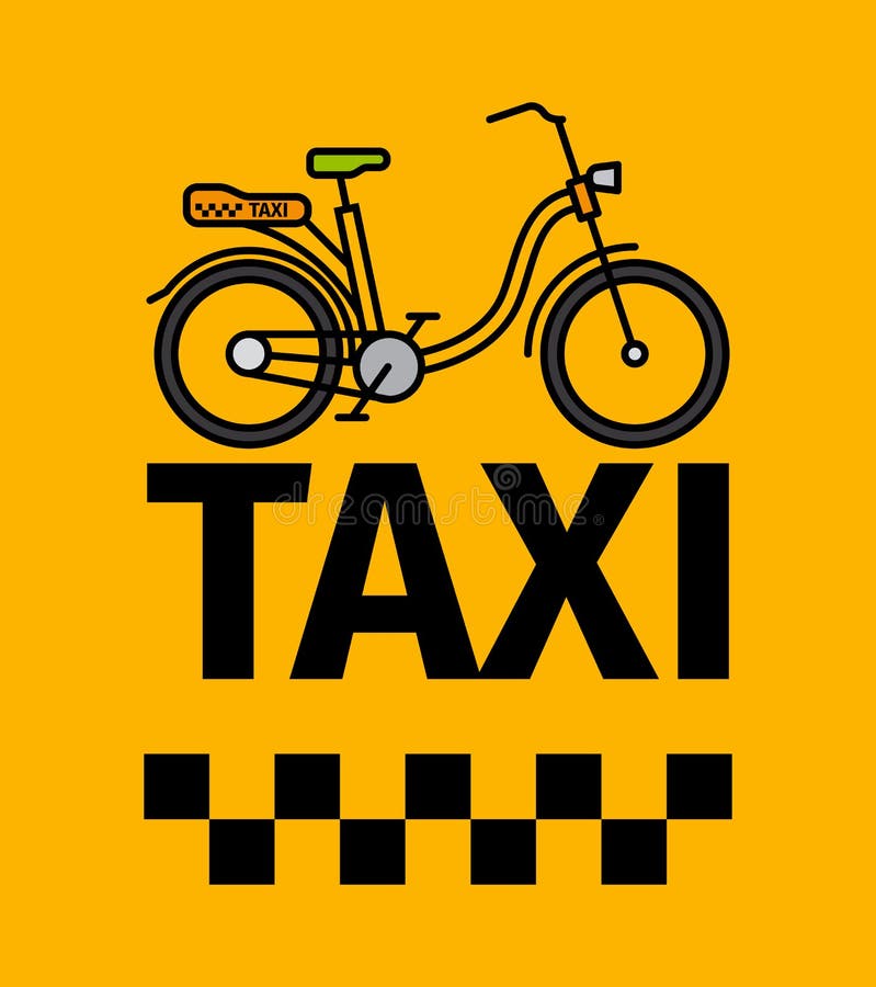 Het vervoeraffiche van de fietstaxi royalty-vrije illustratie Het vervoeraffiche van de fietstaxi royalty-vrije illustratie