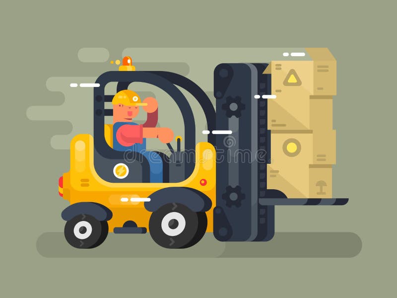 Het vlakke ontwerp van de winkelierlader vector illustratie Het vlakke ontwerp van de winkelierlader vector illustratie