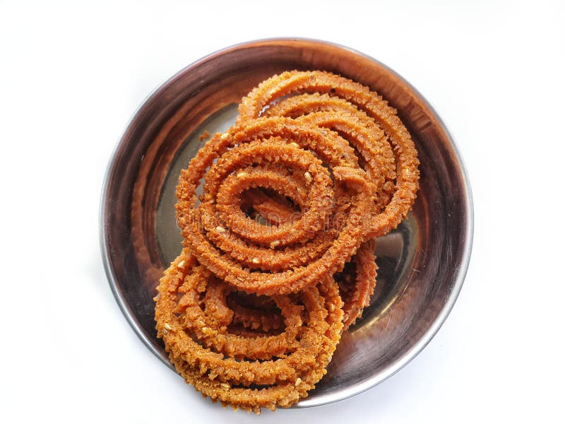 Het voedselchakali of murukku van de Diwalisnack royalty-vrije stock foto's Het voedselchakali of murukku van de Diwalisnack royalty-vrije stock foto's