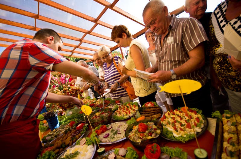 Het voedselfestival van het de zomerhotel