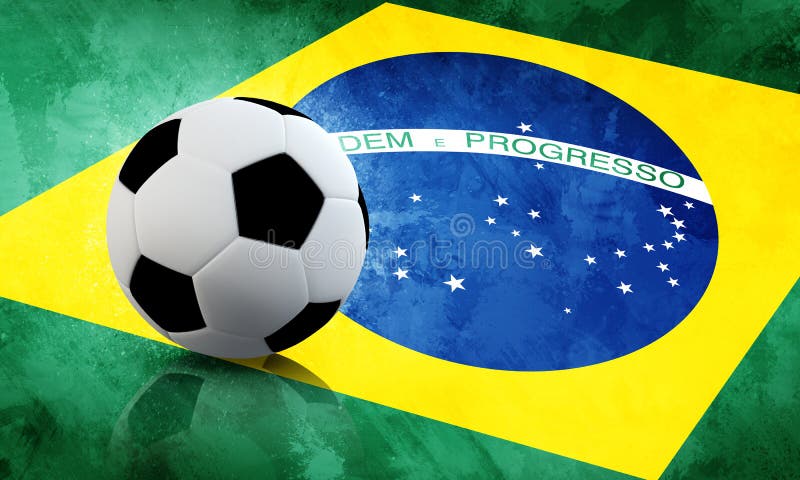 Het Voetbal van Brazilië vector illustratie Het Voetbal van Brazilië vector illustratie