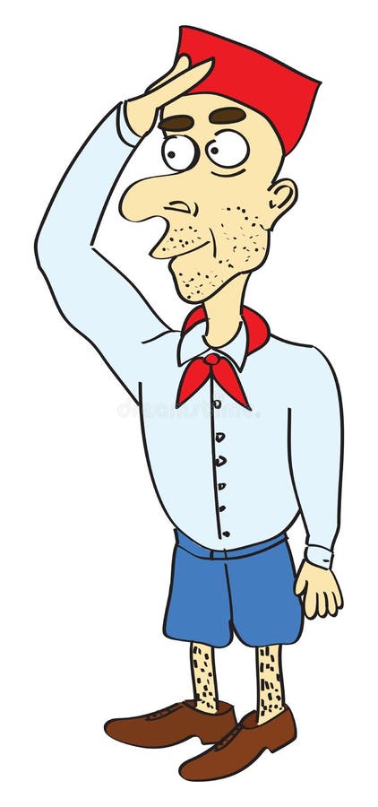 Het volwassen pionier groeten royalty-vrije illustratie Het volwassen pionier groeten royalty-vrije illustratie