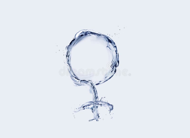 Het vrouwelijke Symbool van het Water royalty-vrije stock afbeeldingen Het vrouwelijke Symbool van het Water royalty-vrije stock afbeeldingen