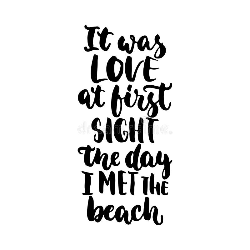 Het Was Liefde Op Het Eerste Gezicht De Dag Ik Het Strand