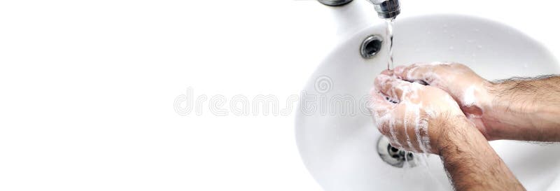 Het wassen van de handen stock afbeeldingen Het wassen van de handen stock afbeeldingen